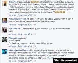 Reporta Cuba. Comentarios en Facebook.