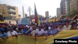 Comienzo de la marcha de ollas vacías en Maracaibo, Zulia. Foto Archivo