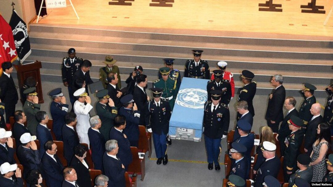 Entrega de restos de soldados de EEUU por Corea del Norte. (Archivo 2013) 