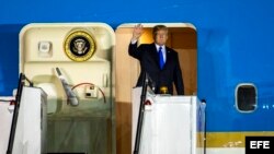 President Trump arrives in Singapore for US-North Korea Summit