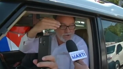 Una caravana a favor de la libertad de Cuba recorre las calles de