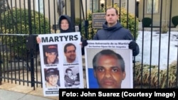 Vigilia frente a la embajada de Cuba en Washington