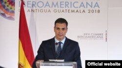 Pedro Sánchez, durante la Cumbre Iberoamericana celebrada en Guatemala.