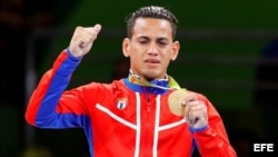 El bicampeón olímpico cubano Robeisy Ramírez.