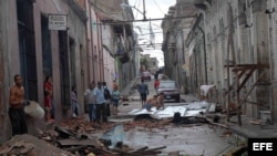 Cuba: destrozos causados por el huracán Sandy.