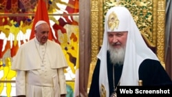 El Papa Francisco (izq) y el Patriarca Kirill de Moscú y de todas las Rusias (der) se reunirán en La Habana 