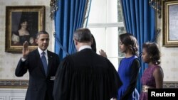 Obama jura el cargo para un segundo mandato