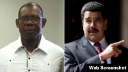 Manuel Ricardo Cristopher Figuera y Nicolás Maduro. (Infobae)