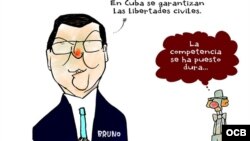 Garrincha's cartoon about Bruno Rodriguez
