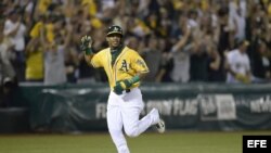 Yoenis Cespedes, de los Atléticos de Oakland.  