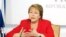 La presidenta de Chile, Michelle Bachelet, hoy 12 de septiembre de 2014