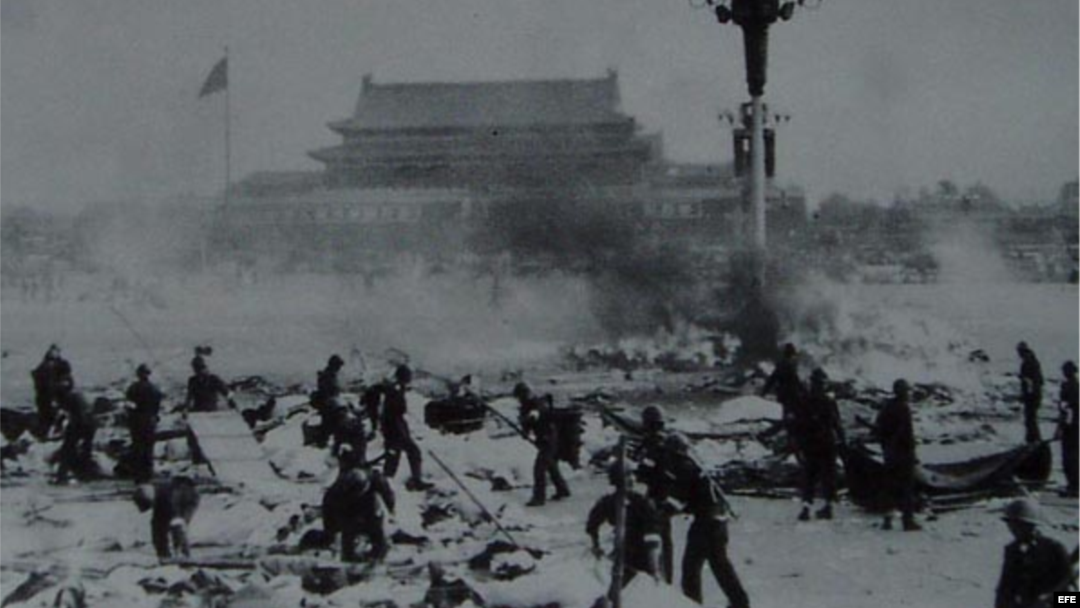 La masacre de Tiananmen.