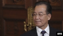 Primer ministro chino, Wen Jiabao, en Bruselas (Bélgica). China bloqueó el acceso a la web del diario "The New York Times". 