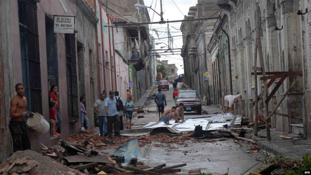 Cuba: destrozos causados por el huracán Sandy.