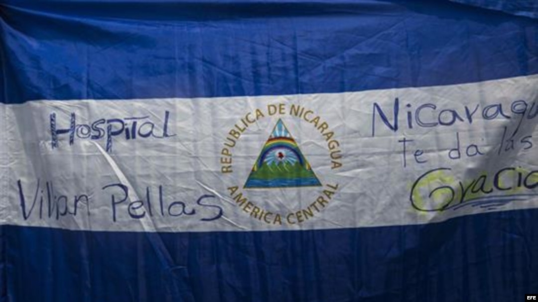 Bandera de Nicaragua con un mensaje de agradecimiento