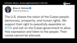 Info Martí | EE.UU apoya derecho de los cubanos a reunirse pacíficamente el próximo 15 de noviembre
