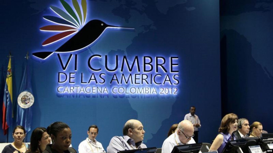 Fotografía cedida por la cancillería de Colombia, durante una reunión que contó con la presencia de 17 cancilleres de las Américas y los jefes de delegación de los países en Cartagena de Indias (Colombia). La reunión tuvo como propósito revisar la declara