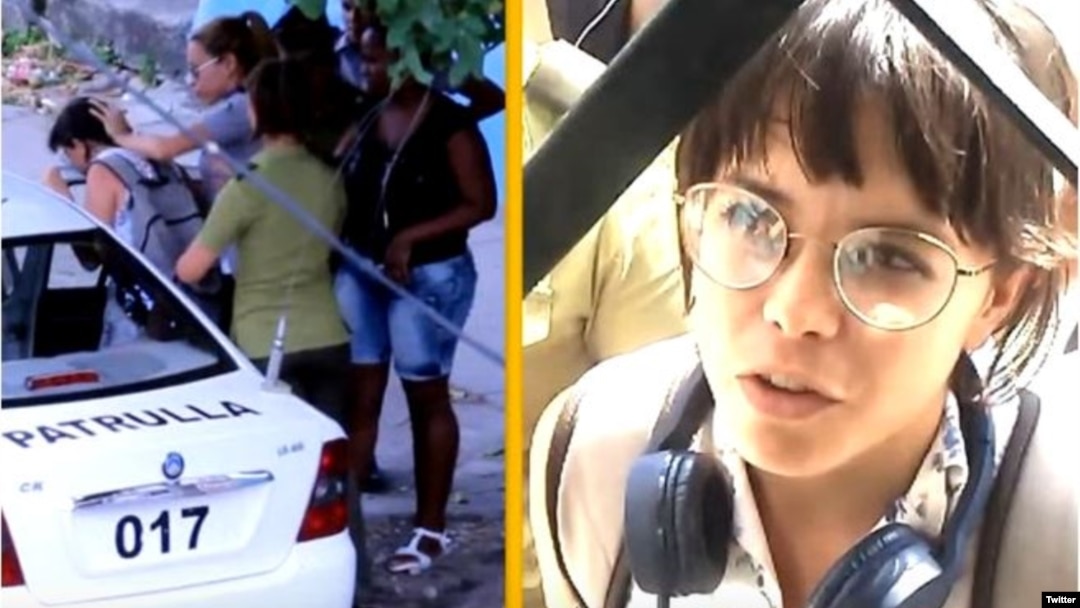 La joven fue arrestada con violencia tras manifestar que quería conocer a la líder de las Damas de Blanco. 