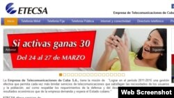 Etecsa, anuncio promocional.