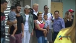 Presidente Trump visita Puerto Rico, devastado por el huracán María