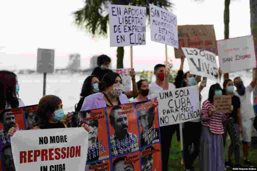 El exilio brinda apoyo al Movimiento San Isidro en la ciudad de Miami.