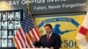 El gobernbador de Florida Ron DeSantis en el Museo de la Brigada 2506.
