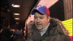 Exiliados venezolanos en España protestan por la situación de su país