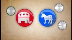 Los principales partidos políticos de Estados Unidos y otros partidos más pequeños.