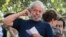 Luis Inacio Lula da Silva, en una foto tomada el 7 de abril de 2018, el día que entró a la cárcel (Foto: Nelson Almeida/AFP).
