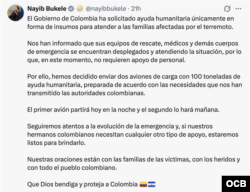 Anuncio presidente Nayib Bukele en X