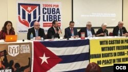 Sesión de trabajo de Justicia Cuba en la cumbre de Lima, Perú. (Archivo)