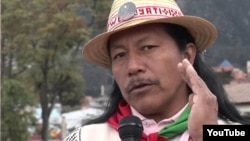 El líder indídena, Feliciano Valencia.