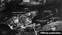 Foto captada el 17 de octubre del 62 que muestra un sitio de lanzamiento de misiles soviéticos en Guanajay, entonces provincia de Pinar del Río.