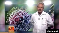 El director nacional de Epidemiología del Ministerio de Salud Pública de Cuba, Francisco Durán García, en su comparecencia sobre el coronavirus el 3 de febrero en el NTV.