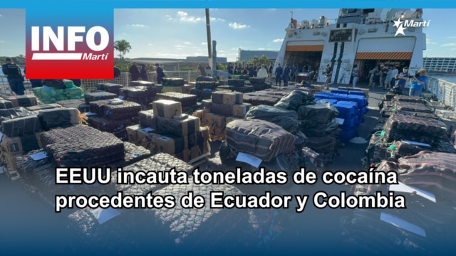 EEUU incauta toneladas de cocaína procedentes de Ecuador y Colombia - noviembre 19, 2025
