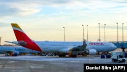 Un avión Airbus 330-302 de Iberia.