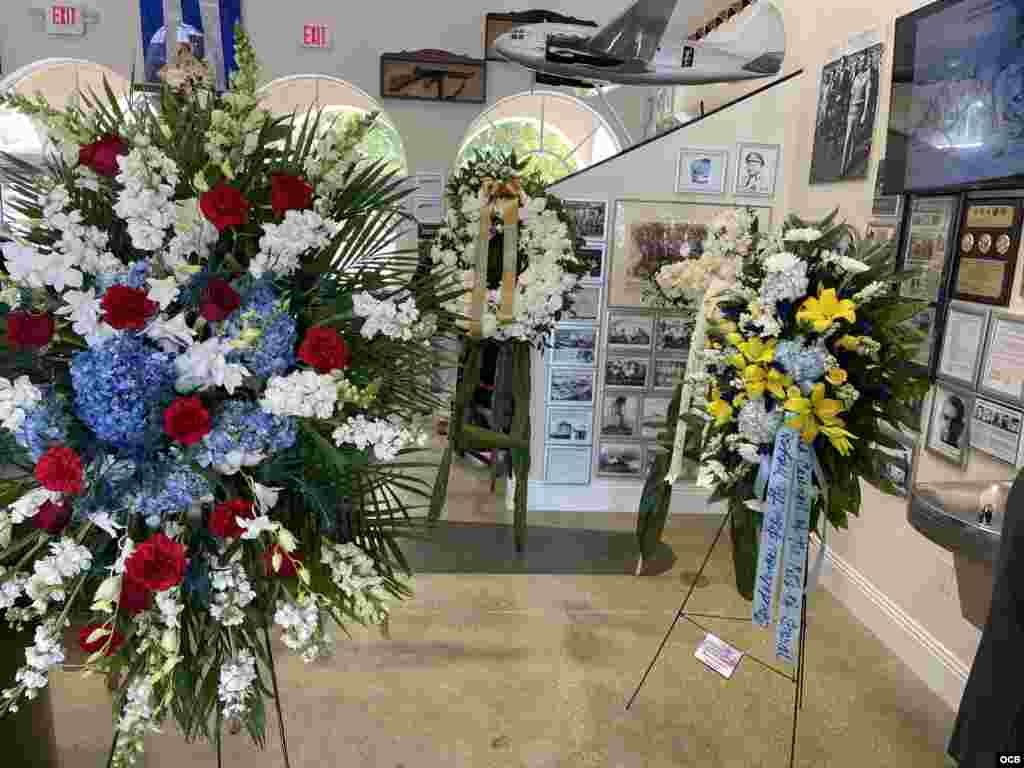 Funeral de Esteban Bovo en el Museo de la Brigada 2506 en Miami Lakes.