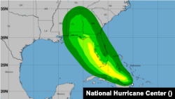 Imagen de la tormenta Fred, al norte de Cuba, con dirección hacia el norte y noroeste a 15 km/h. (National Hurricane Center).