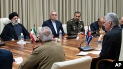 Una reunión de la delegación iraní con Díaz-Canel.