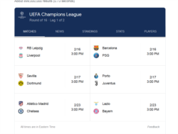 Calendario de la Champions League