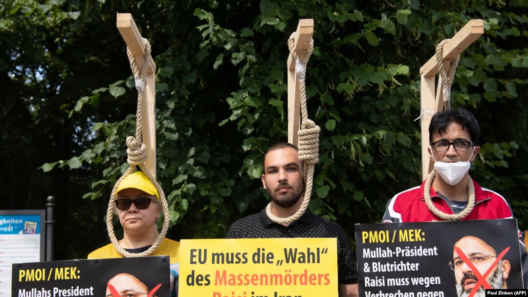 Una protesta contra la represión en Irán, en Berlín el 10 de julio de 2021. (Paul Zinken / AFP).