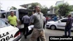 El líder de la UNPACU, José Daniel Ferrer, detenido en la sede de la organización, en el reparto Altamira de Santiago de Cuba. (Archivo)