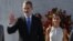 El Rey Felipe VI y la Reina Letizia en una ceremonia en la plaza cívica José Martí, en La Habana. 