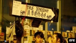 Hong Kong, manifestaciones a favor de elecciones libres.