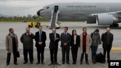 El equipo de negociadores del Gobierno colombiano.