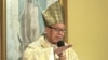 Monseñor Juan Abelardo Mata en Masaya, obispo emérito de Estelí.