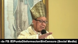 Monseñor Juan Abelardo Mata en Masaya, obispo emérito de Estelí.