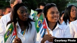 Doctoras cubanas incorporadas al programa Más Médicos en Brasil.