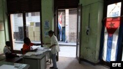 Un colegio electoral en La Habana.