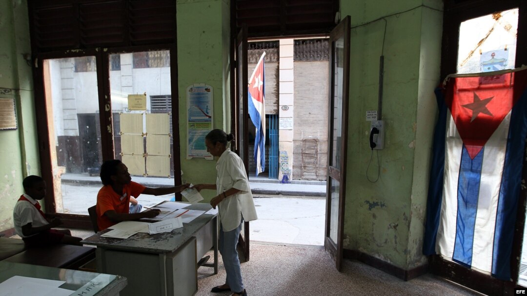 Un colegio electoral en La Habana.